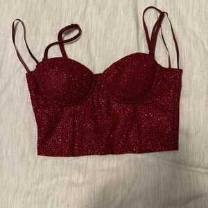 Windsor Sparkling Red Bustier